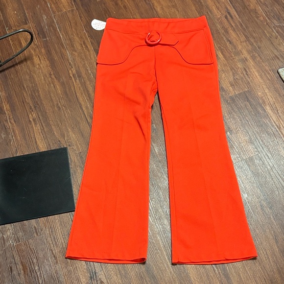 70sOrange Red Bell Bottoms